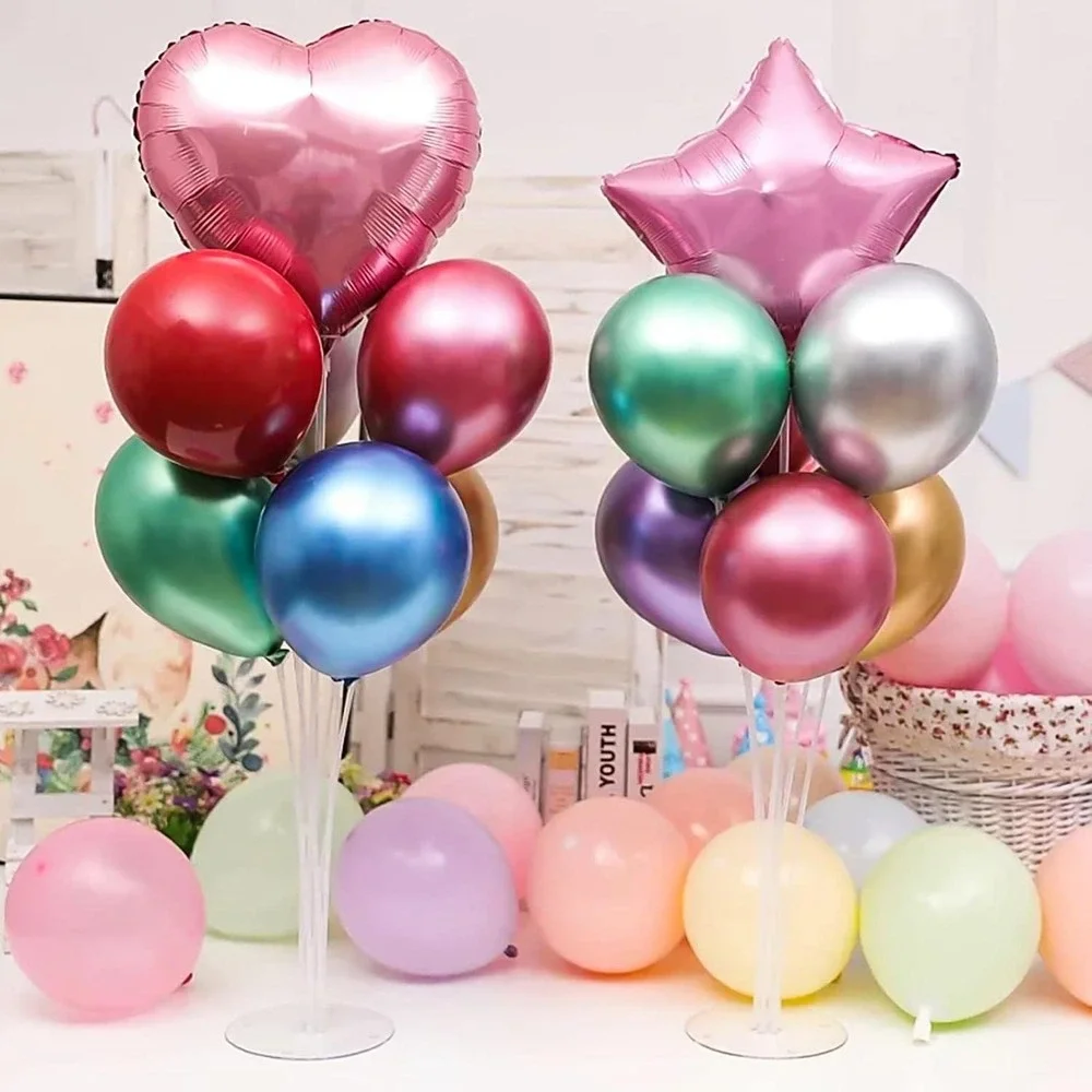 4 Pack Clear Balloon Stand Kit Table Centerpiece for Party Decor